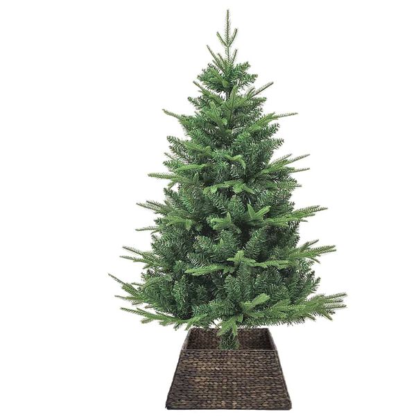 vidaXL Weihnachtsbaumkragen Schwarz 60 x 60 x 28 cm Wasserhyazinthe