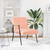 vidaXL Sessel Rosa 59 x 75 x 78 cm Lockiger woll&auml;hnlicher Stoff