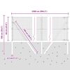 vidaXL Zaunpfosten Silber 25 x 0,6 m (25 x 25 mm Netz) Stahl