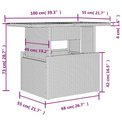 vidaXL 5-tlg. Garten-Sofagarnitur mit Kissen Schwarz Poly Rattan