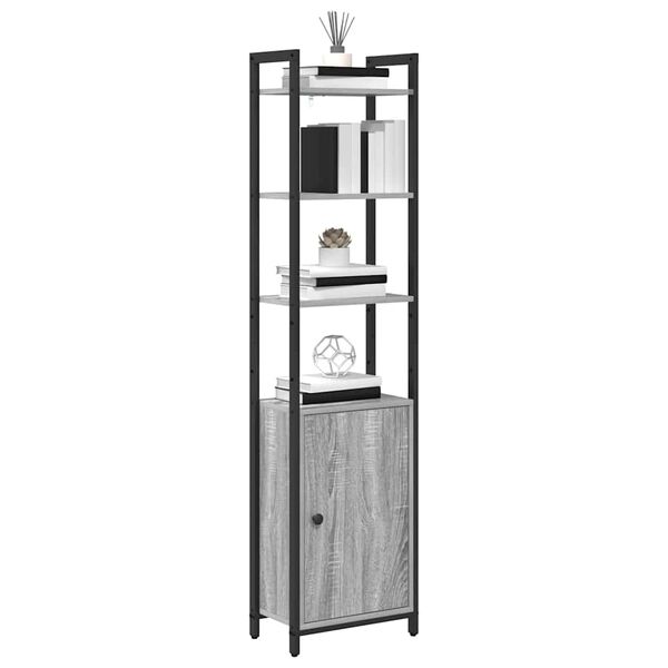vidaXL B&uuml;cherregal Graues Sonoma 40 x 24 x 161 cm Holzwerkstoff