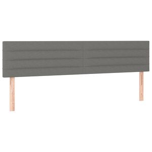 vidaXL Kopfteile Dunkelgrau 180x5x78/88 cm Stoff