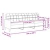 vidaXL 3-Sitzer-Sofa mit Zierkissen Braun 210 cm Stoff