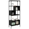 vidaXL B&uuml;cherregal Schwarz Eichen-Optik 76 x 33 x 188,5 cm