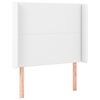 vidaXL LED Kopfteil Wei&szlig; 93x16x118/128 cm Kunstleder
