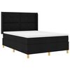 vidaXL Boxspringbett mit Matratze Schwarz 140 x 200 cm Stoff