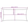 vidaXL Sonnensegel 160 g/m&sup2; Rot 2x4 m HDPE