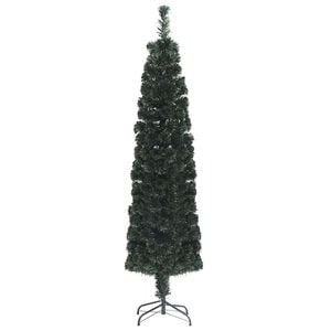 329036 vidaXL Artificial Slim Christmas Tree with Stand 120 cm Fibre Optic (US only) - Untranslated