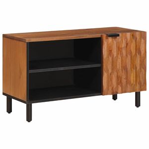 vidaXL TV-Schr&auml;nk mit T&uuml;r Akazienbraune Oberfl&auml;che 80 x 33 x 46 cm