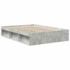 vidaXL Bettgestell Betongrau 120x190 cm