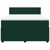 vidaXL Boxspringbett mit Matratze Dunkelgr&uuml;n 140x190 cm Samt