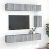 vidaXL 7-tlg. TV-Schrank-Set Grau Sonoma Holzwerkstoff
