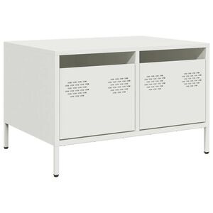 vidaXL TV-Schrank Wei&szlig; 68x50x43,5 cm Kaltgewalzter Stahl