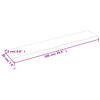 vidaXL Wandregal 100x20x2 cm Massivholz Eiche Unbehandelt