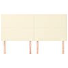 vidaXL Kopfteil Creme 180x5x118/128 cm Kunstleder