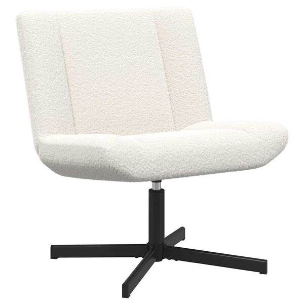 vidaXL Drehstuhl Creme 63 x 75 x 76 cm Schafsleder