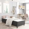 vidaXL Boxspring-Bettgestell Grau Stoff 100x200 cm