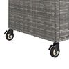 vidaXL Barwagen mit Schublade Grau 100x45x97 cm Poly Rattan