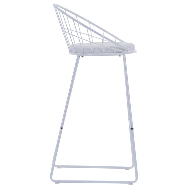 vidaXL Barhocker 2 Stk. Wei&szlig; Kunstleder
