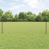vidaXL Zaun mit Pfosten Grau 0,6 x 25 m Stahl und PVC