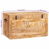 vidaXL Aufbewahrungsbox mit Speicher mit T&uuml;r Braun Massivholz Mango