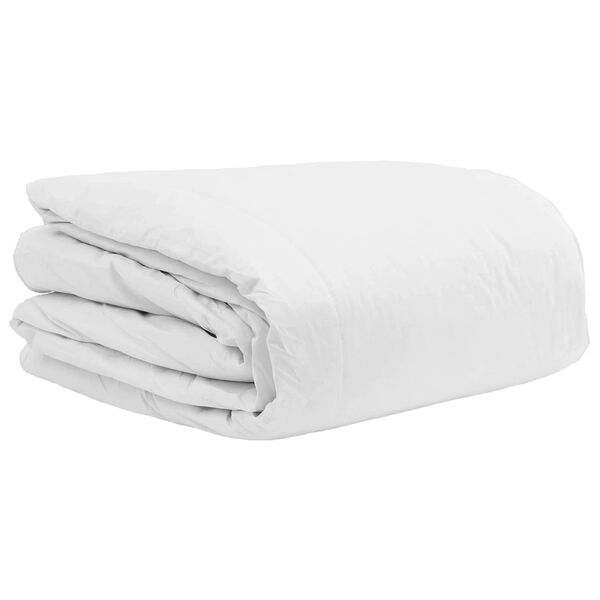 vidaXL Bettdecken Set mit Kissen 3 pcs Wei&szlig; Daunenfeder