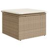 vidaXL 9-tlg. Garten-Sofagarnitur mit Kissen Beige Poly Rattan