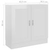 vidaXL B&uuml;cherschrank Hochglanz-Wei&szlig; 82,5x30,5x80 cm Holzwerkstoff