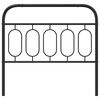 vidaXL Ersatz-Kopfteil Metall Schwarz 100 cm