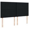 vidaXL Boxspringbett mit Matratze Schwarz 200x200 cm Stoff