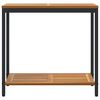 vidaXL Tisch f&uuml;r Outdoor Nat&uuml;rlich und Schwarz 80 x 35 x 75 cm
