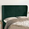 vidaXL Kopfteil mit Ohren Dunkelgr&uuml;n 147x23x118/128 cm Samt