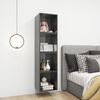 vidaXL Wandschrank Hochglanz-Grau 37x37x37 cm Holzwerkstoff