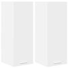 vidaXL H&auml;ngeschrank mit T&uuml;r 2 pcs Wei&szlig; 30 x 31 x 80 cm Holzwerkstoff