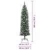 vidaXL K&uuml;nstlicher Weihnachtsbaum mit St&auml;nder Schlank 180 cm PVC