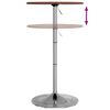 vidaXL Bartisch Dunkelbraun &Oslash;50x89,5 cm Massivholz Eiche