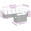 vidaXL Gartensofa-set mit Kissen 8 pcs Beige und Hellgrau Poly-Rattan