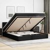 vidaXL Ottoman-Bett mit Matratze Schwarz 160x200 cm Kunstleder