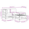 vidaXL 4-tlg. Garten-Lounge-Set mit Kissen Wei&szlig; Massivholz