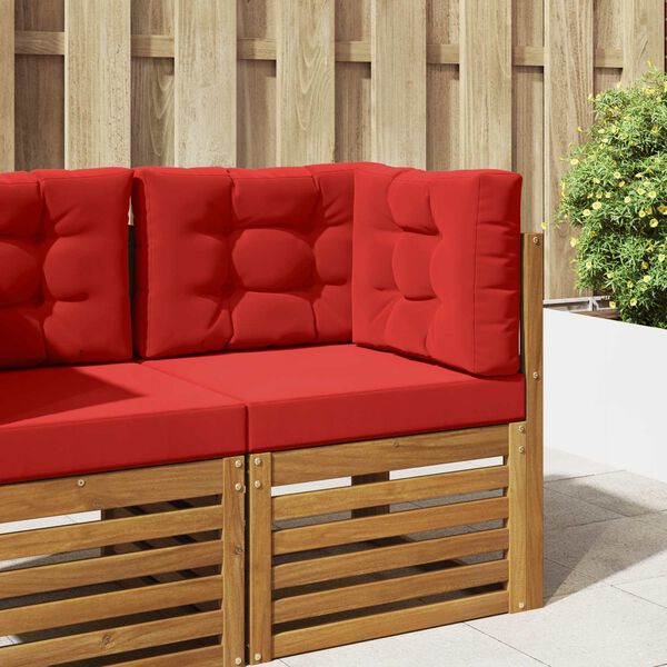 vidaXL Sofakissen f&uuml;r drau&szlig;en 3 pcs Rot Polyester