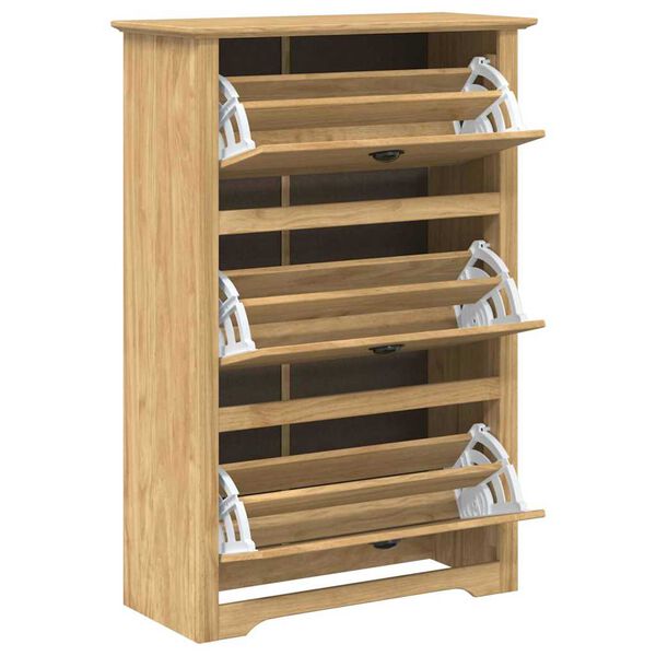 vidaXL Schuhregal BODO Honigbraun 80 x 35 x 118 cm Holzwerkstoff