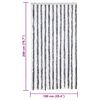 vidaXL Fliegenvorhang Grau und Wei&szlig; 100x200 cm Chenille
