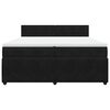 vidaXL Boxspringbett mit Matratze Schwarz 200x200 cm Samt