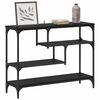 vidaXL Konsolentisch mit Regal Schwarz Eichen-Optik 100 x 30 x 75 cm