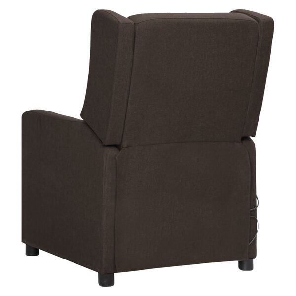 vidaXL Massagesessel Dunkelbraun Stoff