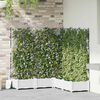 vidaXL Garten-Pflanzgef&auml;&szlig; 5 pcs Wei&szlig; 120 x 120 x 125,5 cm Stahl
