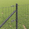 vidaXL Zaun mit Pfosten Grau 0,4 x 25 m Stahl und PVC