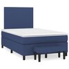 vidaXL Boxspringbett mit Matratze Blau 120x200 cm Stoff