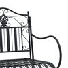 vidaXL Gartenbank Schwarz 103,5 x 59 x 89 cm Stahl