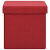 vidaXL Hocker mit Stauraum Katzenmuster Weinrot Stoff